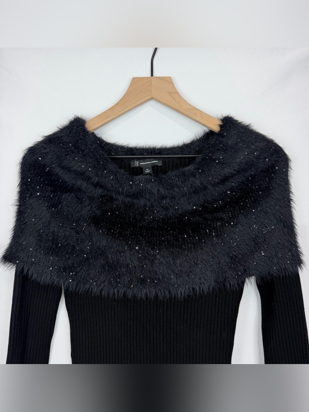 INC Fuzzy Ribbed Knit Sweater - Picture 2 of 4